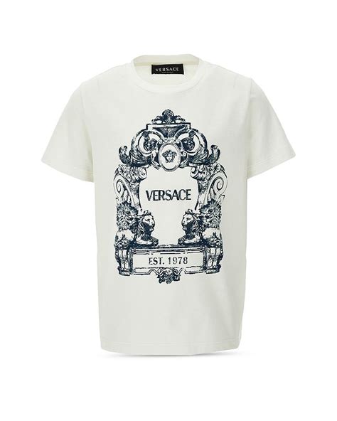 Versace Unisex Jersey + Stemma Logo Tee .